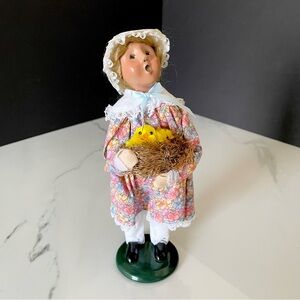 Easter Girl with Basket of Chicks - Byers' Choice